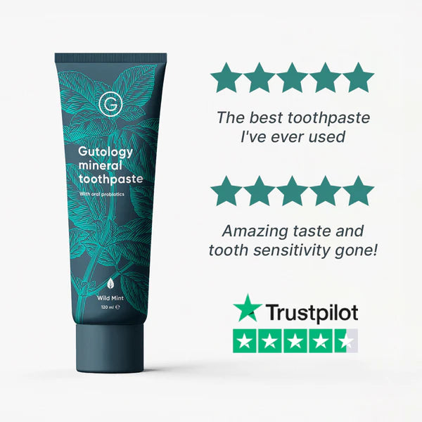 Probiotic toothpaste promoting oral health through beneficial bacteria for healthier gums and teeth.