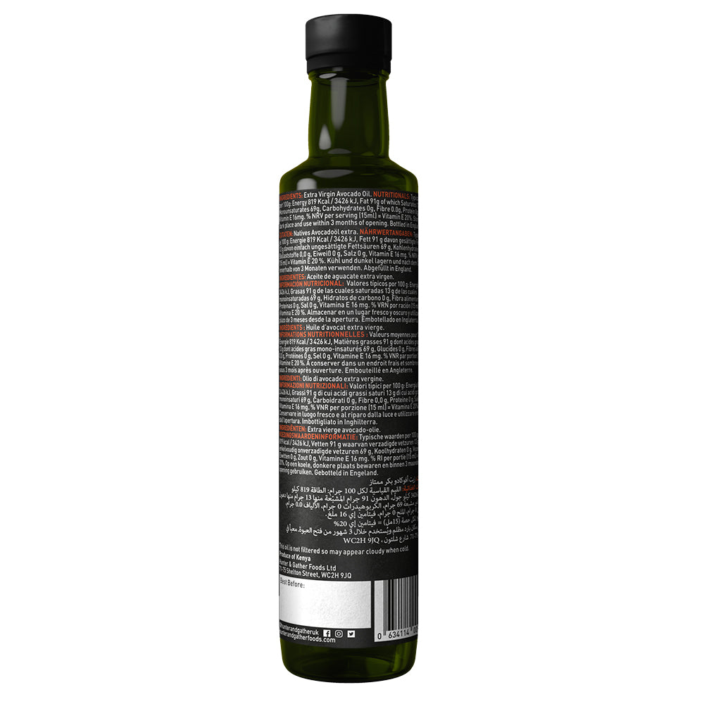 Hunter & Gather Cold Pressed Extra Virgin Avocado Oil - 250ML