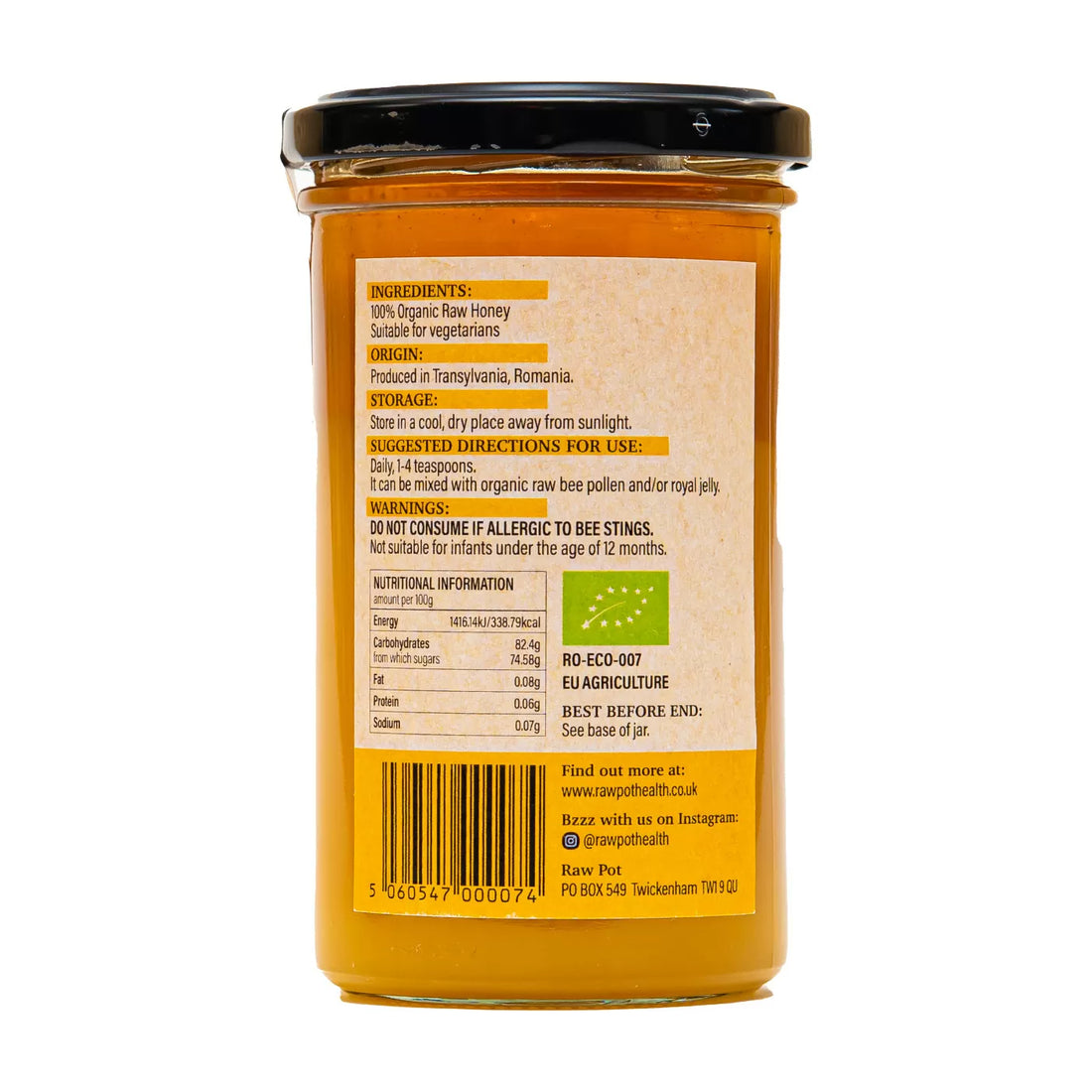 Organic Raw Honey 350g