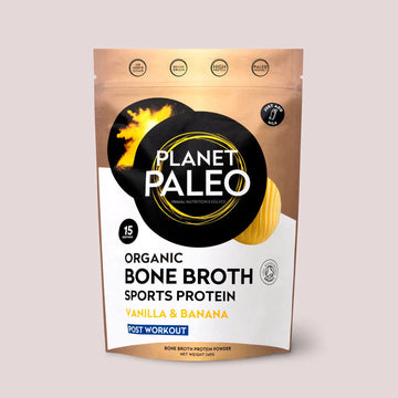 Planet Paleo Organic Bone Broth Sports Protein - Vanilla & Banana 240g