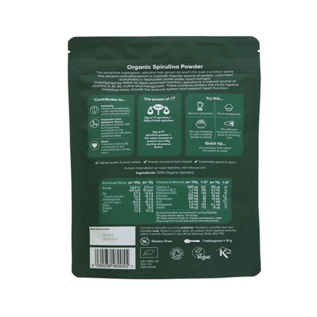 NATURYA Organic Spirulina Powder 200g