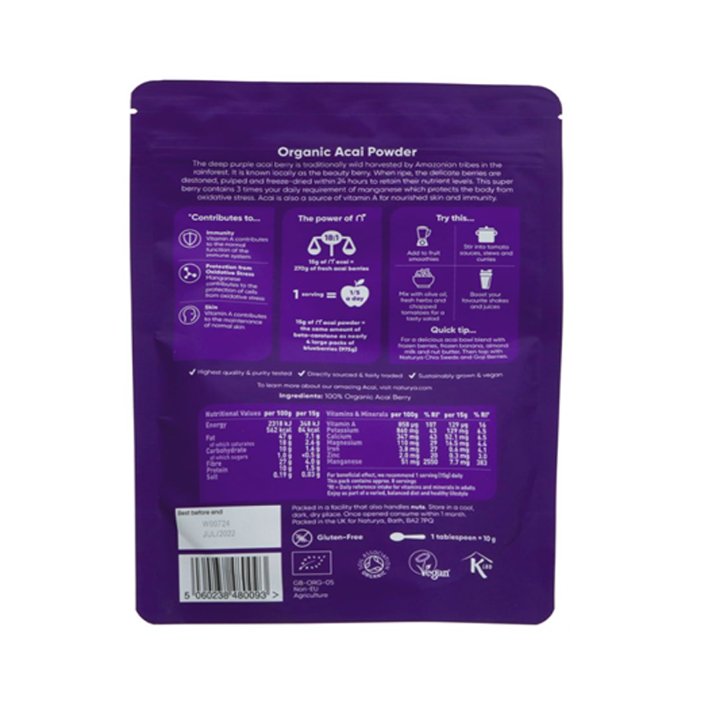 Naturya Organic Acai Powder 125g