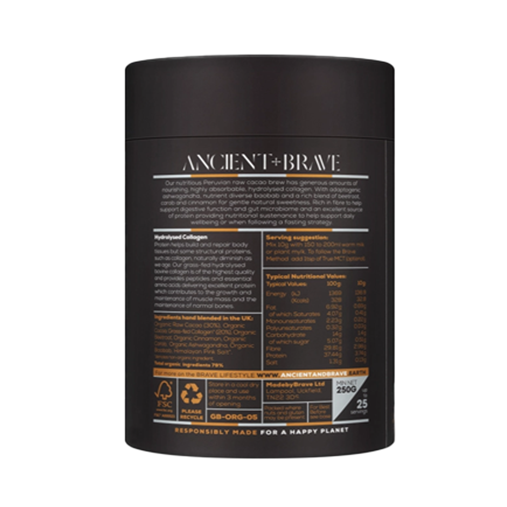 Ancient + Brave Cacao + Collagen 250G Tub