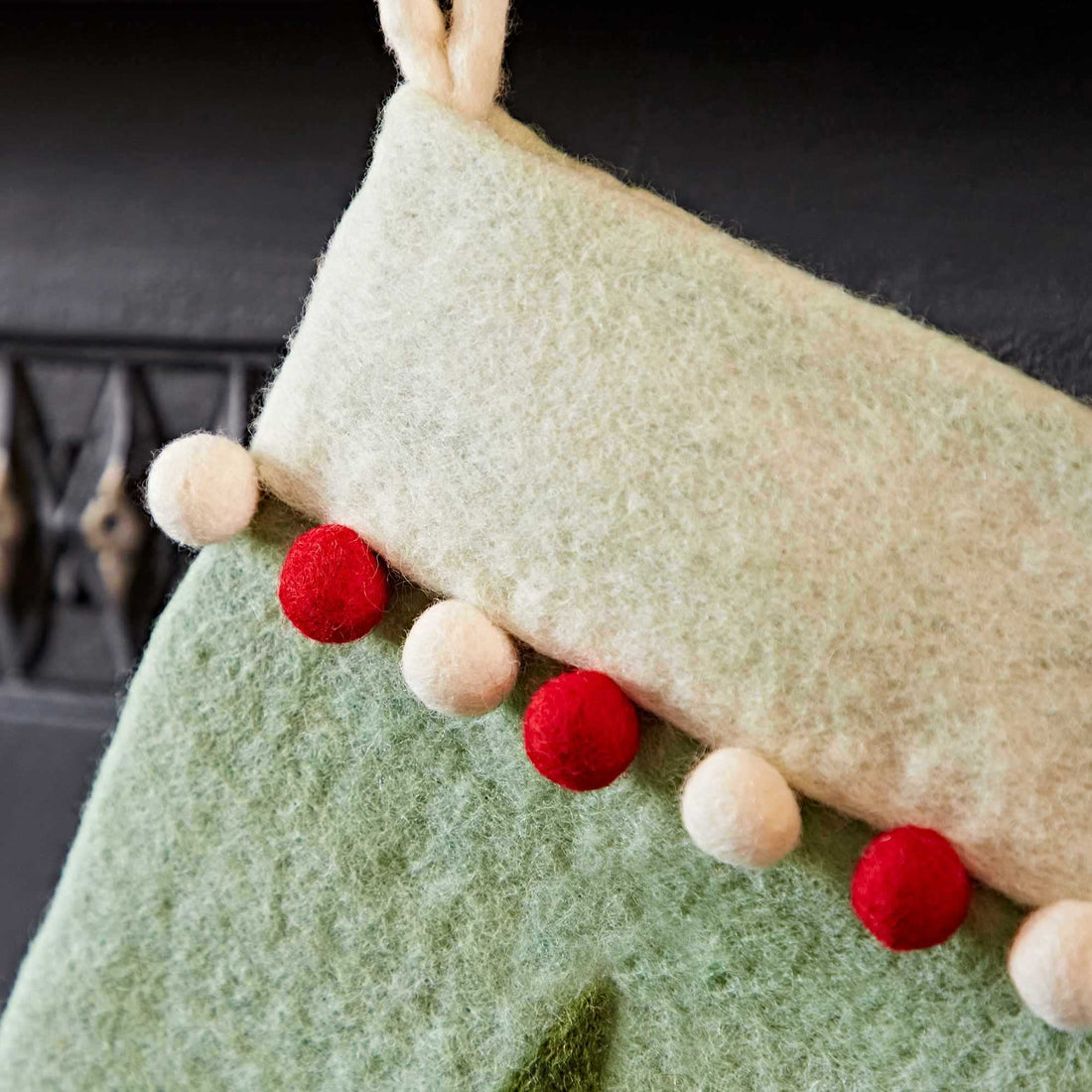 Paper High Felt Christmas Stocking – Tree