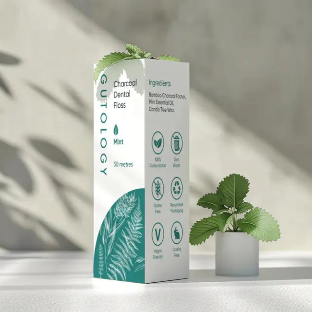 Gutology Charcoal Dental Floss (Made from Bamboo)