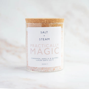 Salt + Steam Practically Magic Bath Salts – Cinnamon, Vanilla &amp; Nutmeg (80g / 432g)