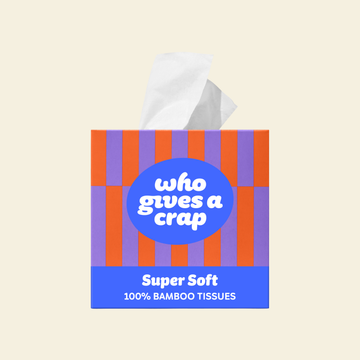 Who Gives A Crap 100% Bamboo Facial Tissues – 3-Ply, 65 Tissues