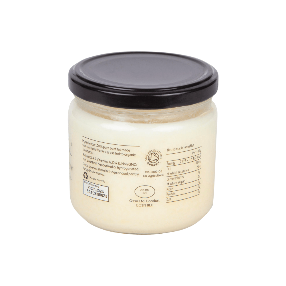 Ossa Organic Tallow – Grass-Fed Rendered Beef Fat (265 g)