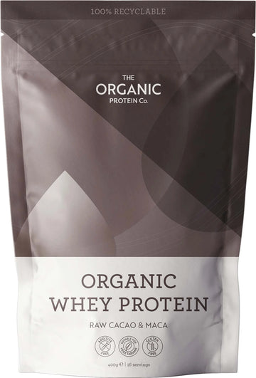 The Organic Protein Co. Raw Cacao & Maca Organic Whey Protein 400g