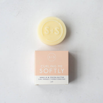 Salt + Steam Curling Me Softly Conditioner Bar – Cocoa Butter & Vanilla (50g)