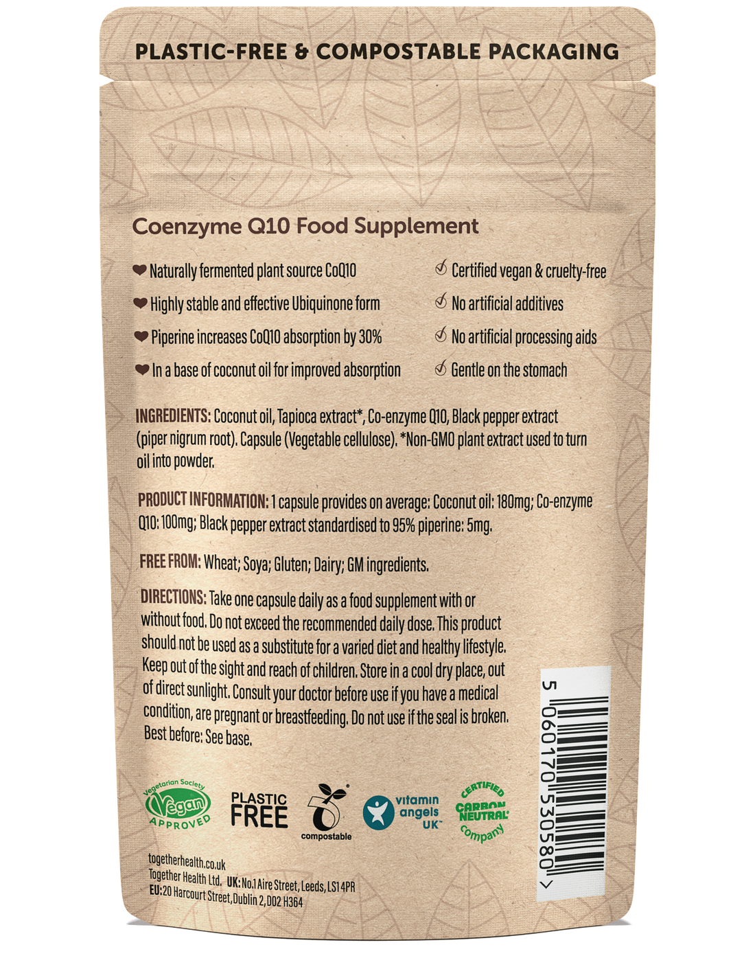 Coenzyme Q10 – CoQ10 Supplement – 30 Capsules