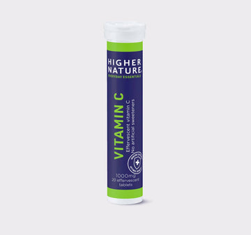 Higher Nature Vitamin C Effervescent 1000mg – Orange (20 Tablets)