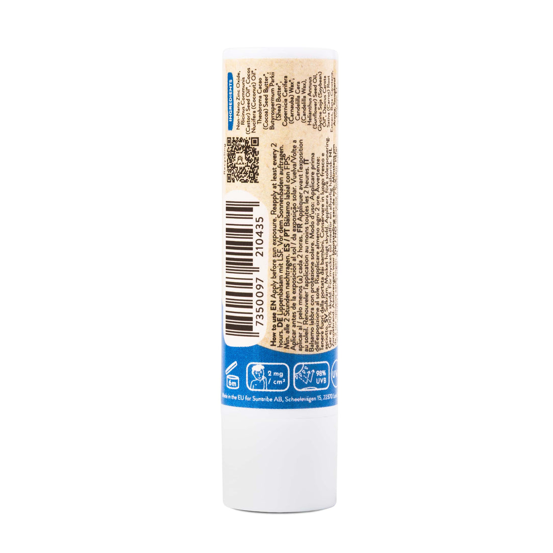 Suntribe Organic Mineral Zinc Lip Balm SPF 50 – 5 g