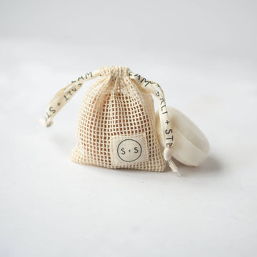 Salt + Steam Natural Cotton Shampoo &amp; Conditioner Bar Storage Bag