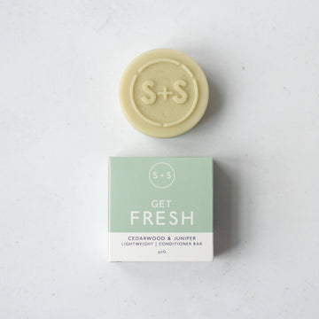 Salt + Steam Freshen Up Conditioner Bar – Cedar, Juniper & Kokum Butter (50g)