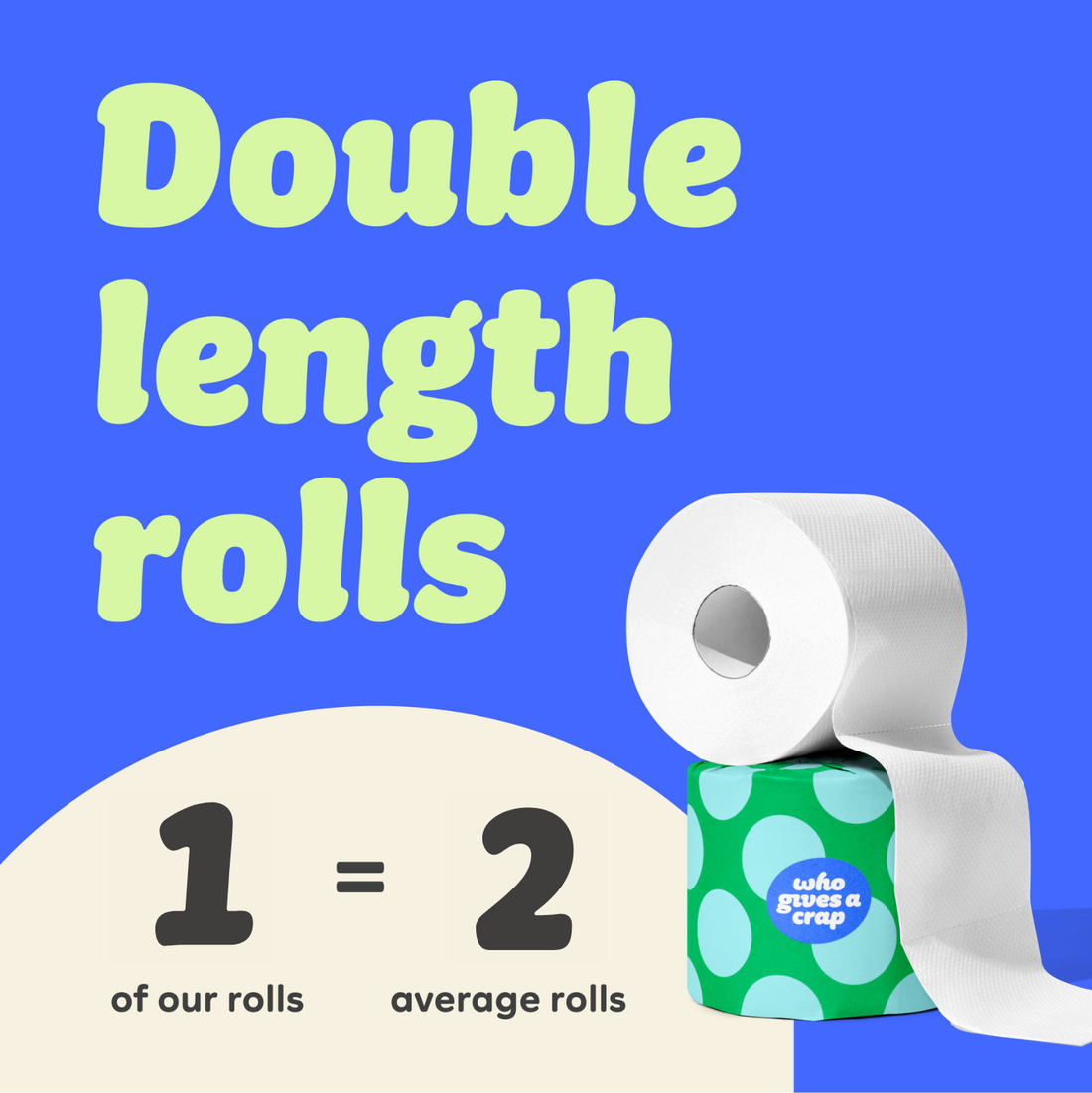 ClassicWho Gives A Crap Classic Soft Double Length Toilet Roll – 100% Recycled Paper
