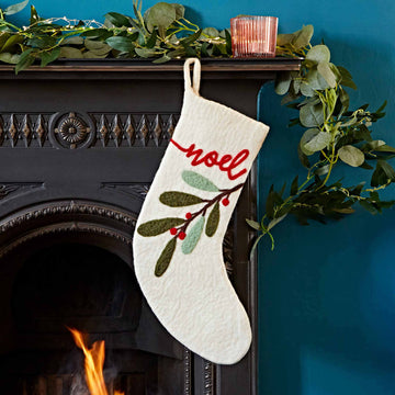 Paper High Felt Christmas Stocking – Noel