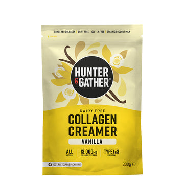 Hunter & Gather Vanilla Collagen Creamer – Dairy-Free Collagen Powder (300g)