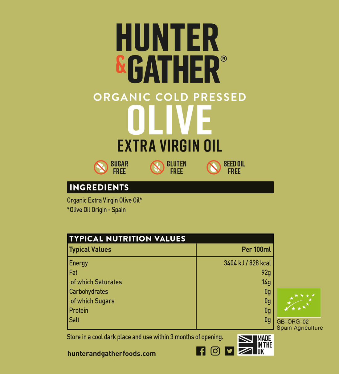 Organic Extra Virgin Olive Oil – Cold Pressed & Unblended