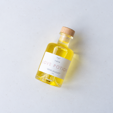 Salt + Steam Love Potion Bath, Body &amp; Massage Oil – Ginger, Cinnamon &amp; Vanilla (100ml)