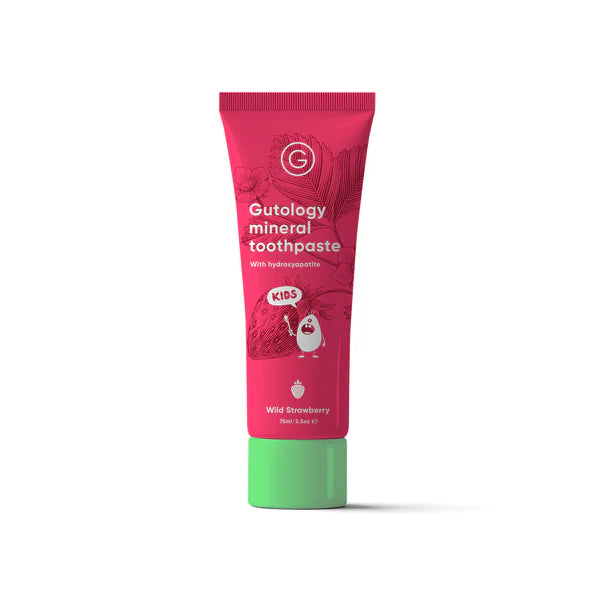 Gutology toothpaste for optimal gut health and oral hygiene, promoting a balanced microbiome.
