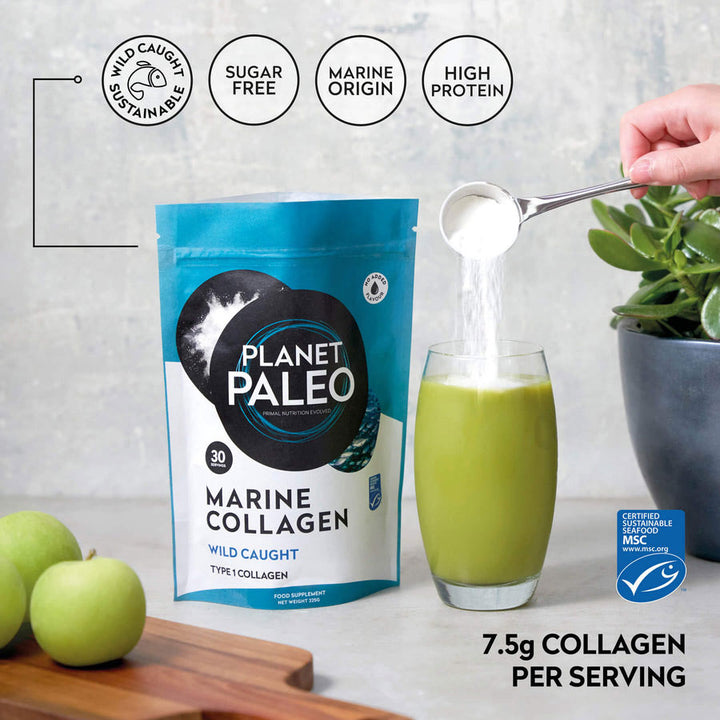 Planet Paleo Marine Collagen 225g - Halal Certified- MSC Certifie
