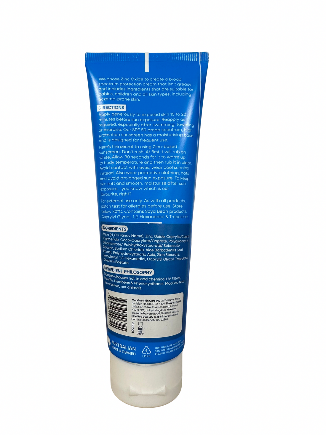 MooGoo Baby Clear Zinc Sunscreen SPF 50 – 120 g