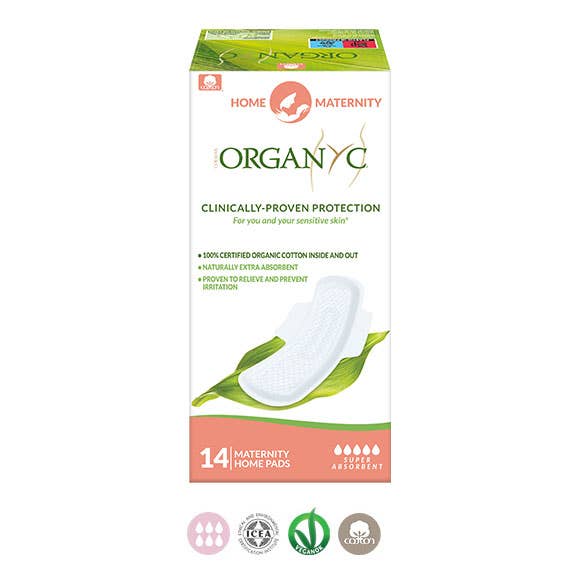 Organyc 100% Organic Cotton Maternity Pads - Home Follow On