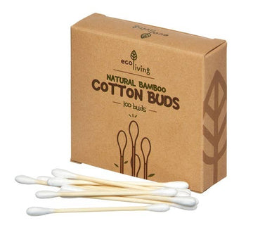 ecoLiving Bamboo Cotton Buds – 100 Pack
