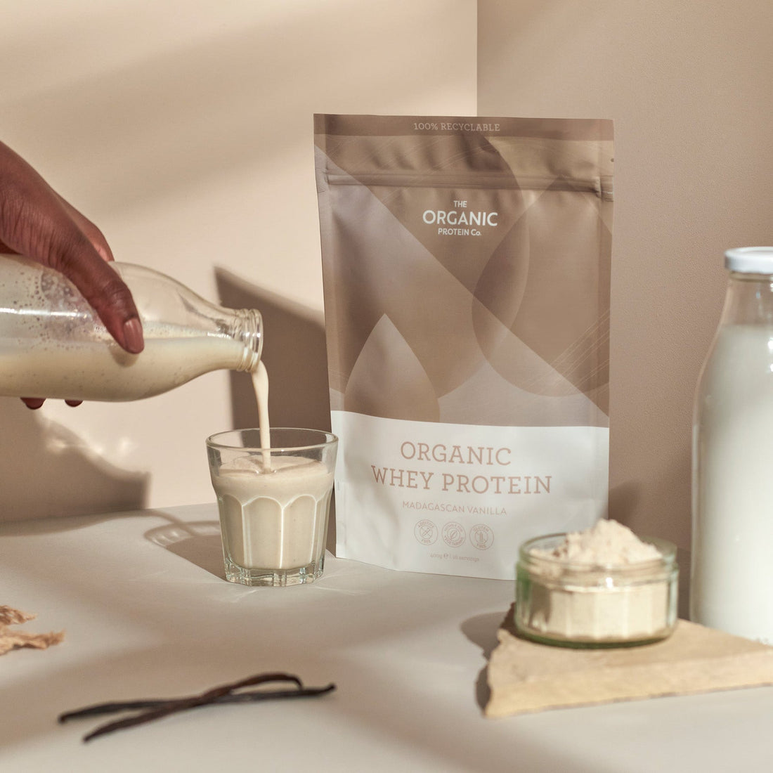 The Organic Protein Co. Madagascan Vanilla Organic Whey Protein 400g