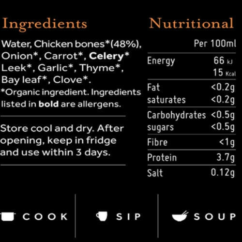 Organic Chicken Bone Broth Boost 240ml.