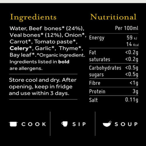 Organic Beef Bone Broth Boost 240ml.